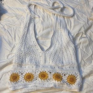 Knitted haltered top